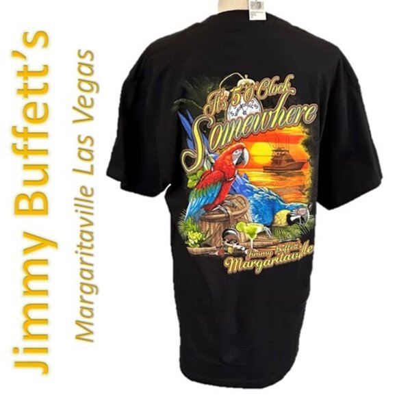 JIMMY BUFFETT Las Vegas Unisex Tee - It's 5 O'Clock Somewhere - Picture 1 of 8